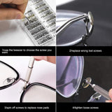 Maxbell 1000 Pieces Eyeglasses Repair Kit Nose Pad Replacement for Clock Eyeglass