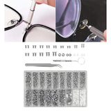 Maxbell 1000 Pieces Eyeglasses Repair Kit Nose Pad Replacement for Clock Eyeglass