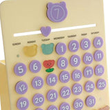 Maxbell Perpetual Calendar Educational Toys Acrylic Reusable for Desktop Decor  Storage Style