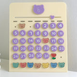 Maxbell Perpetual Calendar Educational Toys Acrylic Reusable for Desktop Decor  Storage Style