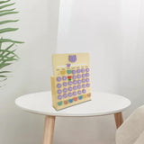 Maxbell Perpetual Calendar Educational Toys Acrylic Reusable for Desktop Decor  Storage Style