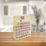 Maxbell Perpetual Calendar Educational Toys Acrylic Reusable for Desktop Decor  Storage Style