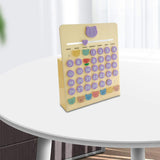 Maxbell Perpetual Calendar Educational Toys Acrylic Reusable for Desktop Decor  Storage Style