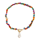 Maxbell Boho Beaded Choker Necklace Fashion Beads Decor Charms for Girls Teens