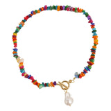 Maxbell Boho Beaded Choker Necklace Fashion Beads Decor Charms for Girls Teens