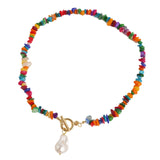 Maxbell Boho Beaded Choker Necklace Fashion Beads Decor Charms for Girls Teens