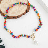 Maxbell Boho Beaded Choker Necklace Fashion Beads Decor Charms for Girls Teens