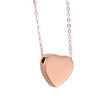 Maxbell Cremation Urn Necklace Stainless Steel Sealing for Rose Argent