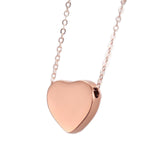 Maxbell Cremation Urn Necklace Stainless Steel Sealing for Rose Argent
