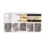 Maxbell 500 Pieces Screws Nuts Eyeglasses Repair Tool Kit Micro Screwdriver Eyewear