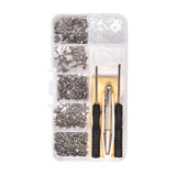 Maxbell 500 Pieces Screws Nuts Eyeglasses Repair Tool Kit Micro Screwdriver Eyewear