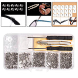 Maxbell 500 Pieces Screws Nuts Eyeglasses Repair Tool Kit Micro Screwdriver Eyewear