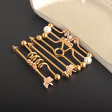 Maxbell 8Pcs Industrial Barbell Stud Earring Earring Unisex