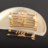 Maxbell 8Pcs Industrial Barbell Stud Earring Earring Unisex