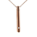 Maxbell Stainless Steel Memorial Urn Necklace Waterproof Charm Trendy for Xmas Rose Red and Chain