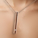 Maxbell Stainless Steel Memorial Urn Necklace Waterproof Charm Trendy for Xmas Rose Red and Chain