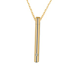 Maxbell Stainless Steel Memorial Urn Necklace Waterproof Charm Trendy for Xmas Aureate with Chain