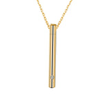 Maxbell Stainless Steel Memorial Urn Necklace Waterproof Charm Trendy for Xmas Aureate with Chain