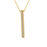Maxbell Stainless Steel Memorial Urn Necklace Waterproof Charm Trendy for Xmas Aureate with Chain