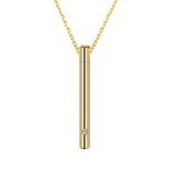 Maxbell Stainless Steel Memorial Urn Necklace Waterproof Charm Trendy for Xmas Aureate with Chain