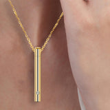 Maxbell Stainless Steel Memorial Urn Necklace Waterproof Charm Trendy for Xmas Aureate with Chain