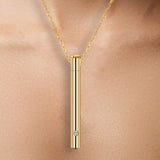 Maxbell Stainless Steel Memorial Urn Necklace Waterproof Charm Trendy for Xmas Aureate with Chain