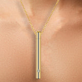 Maxbell Stainless Steel Memorial Urn Necklace Waterproof Charm Trendy for Xmas Aureate with Chain