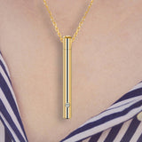 Maxbell Stainless Steel Memorial Urn Necklace Waterproof Charm Trendy for Xmas Aureate with Chain