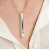 Maxbell Stainless Steel Memorial Urn Necklace Waterproof Charm Trendy for Xmas Aureate with Chain