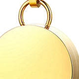 Maxbell Cremation Urn Necklace Stainless Steel Round Locket for Women Men Gold