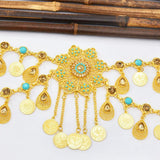 Maxbell Retro Style Belly Waist Chain Waist Belt Tassel Hollow Costume Accessory Golden
