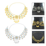 Maxbell Retro Style Belly Waist Chain Waist Belt Tassel Hollow Costume Accessory Golden
