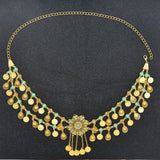 Maxbell Retro Style Belly Waist Chain Waist Belt Tassel Hollow Costume Accessory Golden