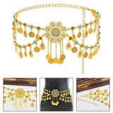 Maxbell Retro Style Belly Waist Chain Waist Belt Tassel Hollow Costume Accessory Golden