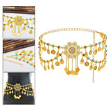 Maxbell Retro Style Belly Waist Chain Waist Belt Tassel Hollow Costume Accessory Golden