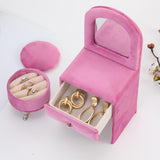 Maxbell Small Jewelry Box Portable Organizer Trinket Case for Necklace Women Girls