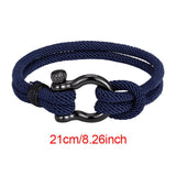 Maxbell Couples Rope Bracelet Bangle Fashion Waterproof for Camping Outdoor Blue