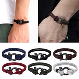 Maxbell Couples Rope Bracelet Bangle Fashion Waterproof for Camping Outdoor Blue