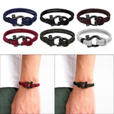 Maxbell Couples Rope Bracelet Bangle Fashion Waterproof for Camping Outdoor Blue