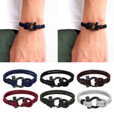 Maxbell Couples Rope Bracelet Bangle Fashion Waterproof for Camping Outdoor Blue
