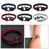 Maxbell Couples Rope Bracelet Bangle Fashion Waterproof for Camping Outdoor Blue