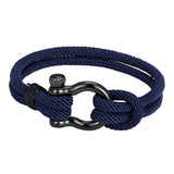 Maxbell Couples Rope Bracelet Bangle Fashion Waterproof for Camping Outdoor Blue