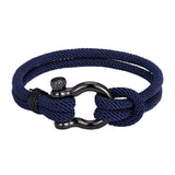 Maxbell Couples Rope Bracelet Bangle Fashion Waterproof for Camping Outdoor Blue