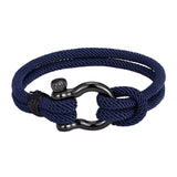Maxbell Couples Rope Bracelet Bangle Fashion Waterproof for Camping Outdoor Blue