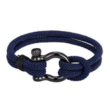 Maxbell Couples Rope Bracelet Bangle Fashion Waterproof for Camping Outdoor Blue