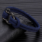 Maxbell Couples Rope Bracelet Bangle Fashion Waterproof for Camping Outdoor Blue