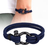 Maxbell Couples Rope Bracelet Bangle Fashion Waterproof for Camping Outdoor Blue