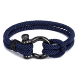 Maxbell Couples Rope Bracelet Bangle Fashion Waterproof for Camping Outdoor Blue