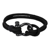 Maxbell Couples Rope Bracelet Bangle Fashion Waterproof for Camping Outdoor Black