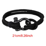 Maxbell Couples Rope Bracelet Bangle Fashion Waterproof for Camping Outdoor Black